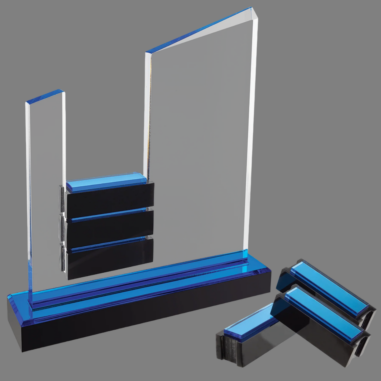 7" x 9" Blue Peak Slant Perpetual Impress Acrylic with 6 Blocks