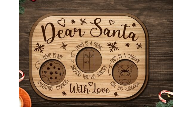 Dear Santa Wooden Tray
